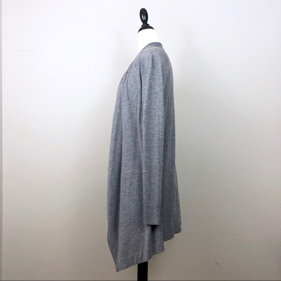 Vince Waterfall Drape Open Front Gray Cardigan - Picture 3 of 5